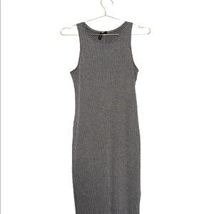 Cotton On Ribbed Midi Dress [grey]